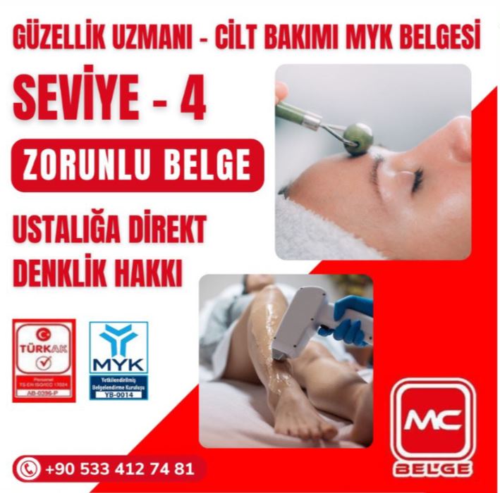 Güzellik Uzmanı Cilt Bakımı Myk Belgesi